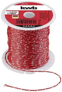 kwb 925120 Sznur murarski 1,2 mm czerwony 100 m