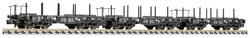 Wagon specjalny Liliput L260165 N zestaw 3 4-osiowy. Wagon towarowy SSys Kolonia DRG