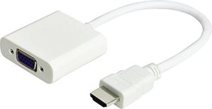 Przejściówka, adapter HDMI, VGA JJ JouJye 2240, [1x złącze męskie HDMI - 1x złącze żeńskie VGA], 16.00 cm