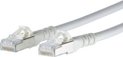 Kabel LAN Metz Connect 1308450588-E, 1 szt., RJ45, CAT 6a, S/FTP, 0.50 m, biały