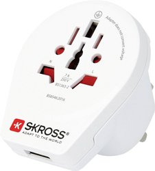 Adapter podróżny Skross 1500267  Country Adapter World to UK USB