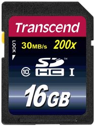 Karta pamięci SDHC Transcend TS16GSDHC10, 16 GB, Class 10, 30 MB/s / 15 MB/s