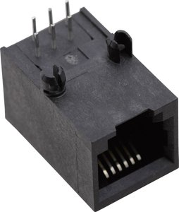 złącze żeńskie do wbudowania poziomego RJ12 BEL Stewart Connectors SS64600-020F Ilość styków: 6P6C 1 szt.