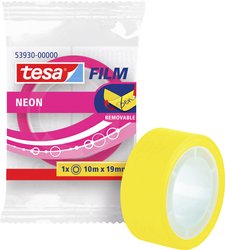 tesafilm® neon - folia do znakowania, zdejmowana bez śladu, repozycjonowana, efekt sygnałowy, rozmiar rolki 10m:19mm Taśma klejąca tesa  53930-00000-00  (D x S) 10 m x 19 mm 10 m 1 szt.