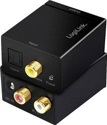 LogiLink CA0100  Toslink / Cinch Audio Przejściówka, adapter  czarny