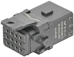 Złącze męskie Harting Han 1A-12-C-f latch 09 10 012 3101, Han® 1A, 1 szt.