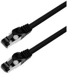 Kabel LAN Maxtrack TI 29-1 L, 1 szt., RJ45, CAT 6a, 1.00 m, czarny