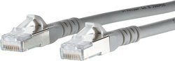 Kabel LAN Metz Connect 1308452033-E, 1 szt., RJ45, CAT 6a, S/FTP, 2.00 m, szary