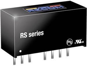 Przetwornica DC/DC, do PCB RECOM RS-0505S/H3 RS-0505S/H3, SIP-8, 2 W, 5, 400 mA, 1 szt.