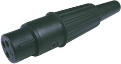 Złącze żeńskie XLR, proste Pin: 3  czarne Cliff APF 1 szt.
