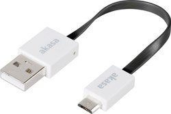 Kabel USB Akasa, USB 2.0, Złącze męskie USB-A, Złącze męskie USB Micro-B, 0.15 m