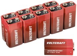 Bateria 9 V VOLTCRAFT 6LR61, alkaliczno-manganowe, 10 szt.