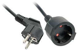 LINDY 30245 zasilanie przedłużacz   czarny 5 m H05VV-F 3G 1,5 mm²
