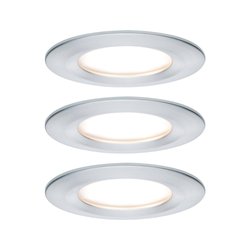 Oprawa wpuszczana LED 3-Step-Dim Nova Zestaw podstawek do monet sztywny IP44 okrągły 78mm Coin 3x6W 3x470lm 230V 2700K aluminium obracany Wbudowane oświetlenie łazienkowe Paulmann Nova 93498 LED LED 18 W aluminiowy (toczony) 470 lm