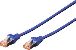 Kabel LAN Digitus DK-1641-0025/B, 1 szt., RJ45, CAT 6, S/FTP, 0.25 m, niebieski