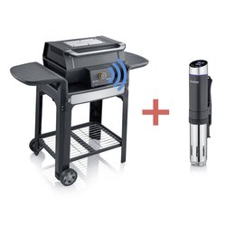 Grill elektryczny Severin eBBQ PG 8139 SEVO SMART CONTROL GTS + SV 2451 Sous Vide Stick, 3000 W, stali szlachetnej, czarny