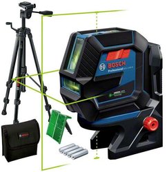 Laser krzyżowo-punktowy Bosch Professional GCL 2-50 G & Tripod 0.601066M01 Zasięg (maks.): 15 m