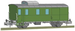 Wagon bagażowy Fleischmann 830151 Wagon bagażowy pociągu towarowego N Pwgs 41 DR