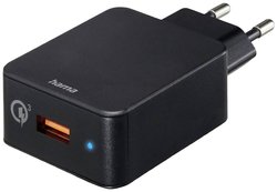 Szybka ładowarka „Qualcomm® Quick Charge™ 3.0”, USB-A, 19,5 W, czarna Ładowarka USB Hama  00201641 19.5 W 3000 mA