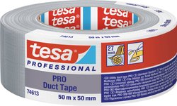 tesa Duct Tape PRO - taśma naprawcza - długotrwała siła klejenia do użytku wewnątrz i na zewnątrz - samoprzylepna - 50m x 50mm, czarna Taśma naprawcza tesa  74613-00003-00 Duct Tape PRO (D x S) 50 m x 50 mm 50 m 1 szt.