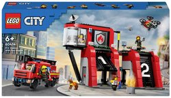 LEGO® CITY 60414 Remiza strażacka z pojazdem z drabiną obrotową