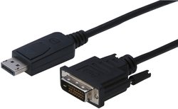 Przejściówka DisplayPort, DVI Digitus AK-340301-010-S, ze złączem śrubowym, 1.00 m