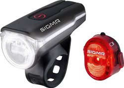 Sigma Lampa rowerowa przednia AURA 60 / Nugget Set LED akumulatorowe czarny