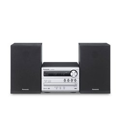 Mikrowieża CD Panasonic SC-PM254EG-S, czarno-srebrna Miniwieża Panasonic SC-PM254EG-S  czarny, srebrny