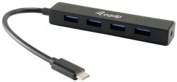 Hub Multiport USB-C® USB 3.2 Gen 2 (USB 3.0) Equip  4 Porty  czarny