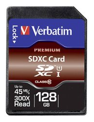 Karta pamięci SDXC Verbatim 44025, 128 GB, Class 10, UHS-I, 45 MB/s / 45 MB/s