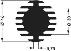 Radiator LED Fischer Elektronik SK 598 10 SA 4.5 K/W