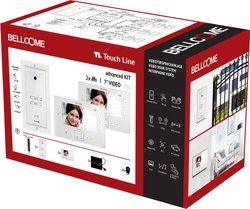 Wideodomofon Bellcome Advanced 7'' Video-Kit 2 Familie VKA.P2F3.T7S9.BLW04 przewodowa Kompletny zestaw 14 szt. biały