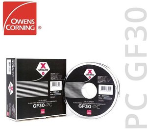 Filament do drukarek 3D PC (Poliwęglan) Owens Corning FIXD-1000-002, Średnica filamentu: 2.85 mm, 500 g, czarny