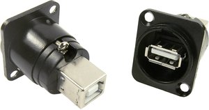 Adapter XLR gniazdo USB a na USB B. Cliff CP30114, 1 szt.