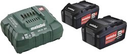 2 x akumulator Li-Power 18 V / 4.0 Ah + ładowarka ASC 55 Stacja ładująca Metabo Basic-Set 2 x 4.0 Ah 685050000