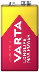 Bateria 9 V Varta LONGLIFE Max Power 9V Bli 1, alkaliczno-manganowe, 1 szt.