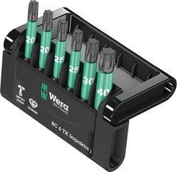 Bity Wera Mini-Check Impaktor 2 05057693001, TORX wewnętrzny, stal narzędziowa, 6 szt.