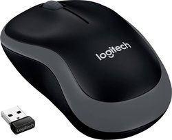 Mysz optyczna Logitech M185, bezprzewodowa, radiowa 2,4 GHz, czarna