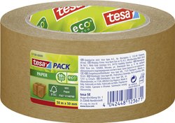 Taśma pakowa tesapack® Paper ecoLogo® - przyjazna dla środowiska, można ją rozerwać ręcznie Taśma pakowa tesa tesapack® ecoLogo® 57180-00000-02 PAPER (D x S) 50 m x 50 mm 50 m 1 szt.