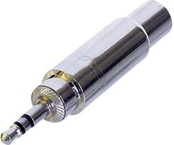 Audio Przejściówka, adapter Rean AV NYS227 NYS227, [1x złącze męskie jack 3,5 mm - 1x złącze żeńskie jack 6,3 mm], srebrny, Wykonanie złącza: proste