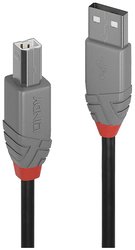 Kabel USB LINDY, USB 2.0, Złącze męskie USB-A, Złącze męskie USB-B, 0.50 m