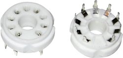 Gniazdo lampy elektronowej Ilość biegunów 9 Trzonek Magnoval Typ montażu Do obwodów drukowanych Opis: Ceramika