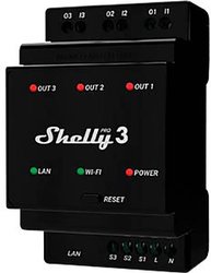 Shelly Pro 3  Element wykonawczy  Wi-Fi, Bluetooth