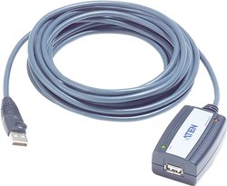 Kabel USB ATEN UE250-AT, USB 2.0, Złącze męskie USB-A, Złącze żeńskie USB-A, 5.00 m