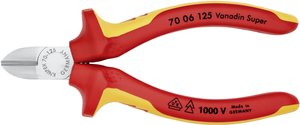 Szczypce boczne Knipex 70 06 125, 125 mm, 62 HRC, VDE