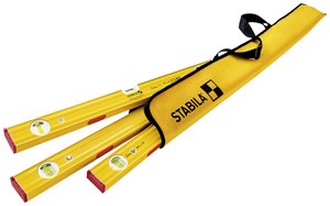 STABILA PRO SET 80 ASM, 4-częściowy zestaw poziomic magnetycznych: 120 cm / 60 cm / 30 cm / worek Zestaw poziomic Stabila 19716