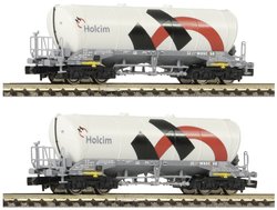 Wagon silos Fleischmann 848901 N Zestaw 2 wagonów silosowych firmy Holcim/Wascosa