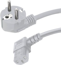 Kabel zasilający HAWA 1008237, H05VV- F 3G0 , 75, 250 V, 2 m, wtyczka IEC 10