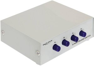 Przełącznik, switch RS-232 Delock 87589, 4 x porty RS-232 (9-pin), 1 x port RS- 232 (9-pin), USB