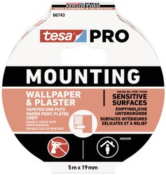 Taśma montażowa tesa  66743-00001-00 Mounting PRO Tapete & Putz (D x S) 5 m x 19 mm 5 m 1 szt.